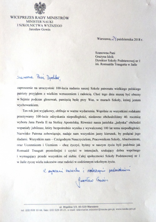 Artykuł: Jubileusz stulecia nadania szkole imienia patrona - Zdjęcie 12134