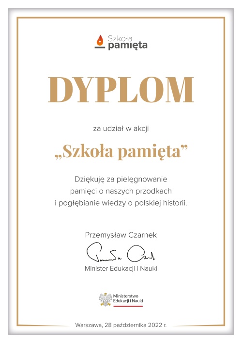 Artykuł: Dyplomy i podziękowania od Ministra Edukacji i Nauki - Zdjęcie 37991