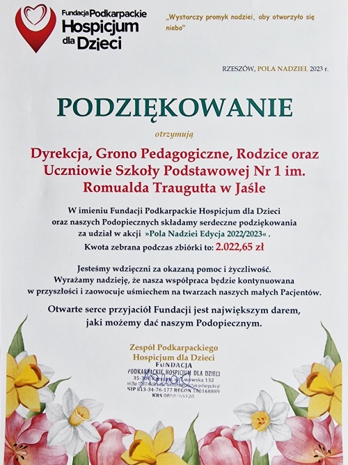 Artykuł: Podziękowania dla Samorządu Uczniowskiego - Zdjęcie 43121