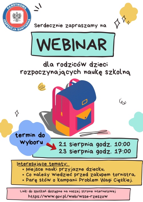 Artykuł: Zapraszamy na webinar rodziców dzieci rozpoczynających naukę szkolną  - Zdjęcie 44481