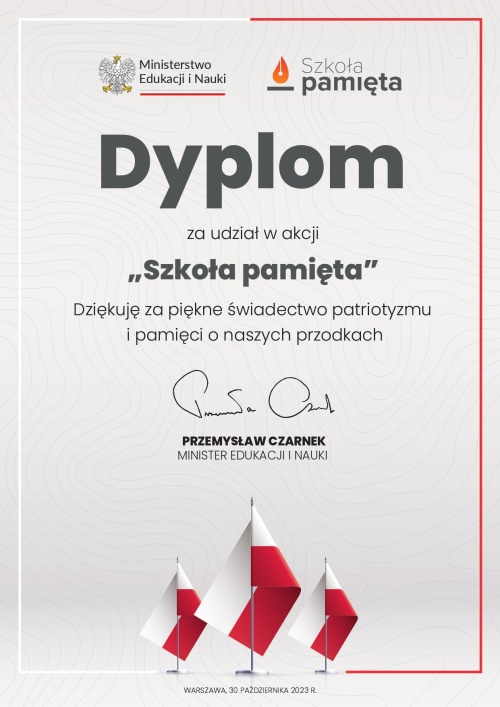 Artykuł: Podziękowania z Ministerstwa Edukacji i Nauki - Zdjęcie 46811