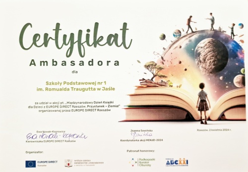 Artykuł: Otrzymaliśmy Certyfikat Ambasadora - Zdjęcie 52921