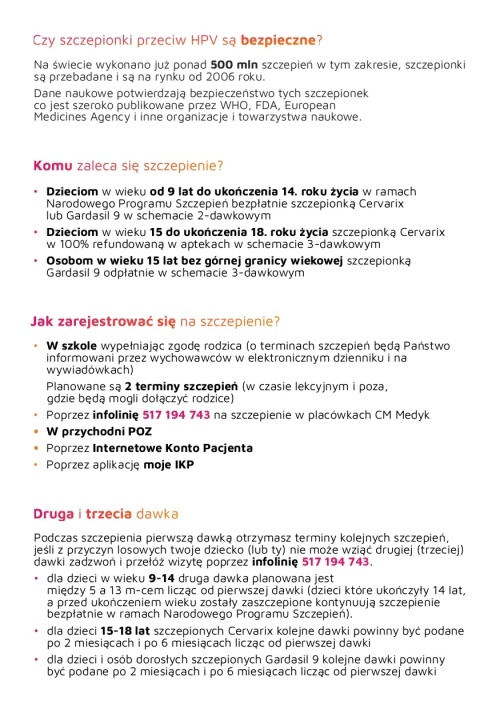 Artykuł: Informacje nt. Narodowego Programu Szczepień przeciw HPV  - Zdjęcie 53242