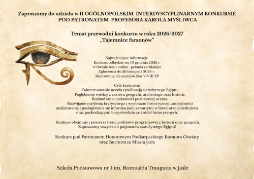 Strona: Ogólnopolski konkurs interdyscyplinarny im. prof.K.Myśliwca - Zdjęcie 69201